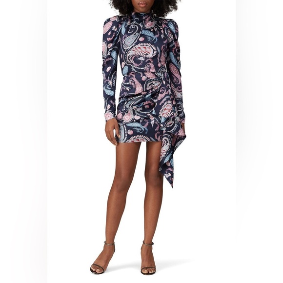 Thurley Crown Of Thornes Blouse Long sleeve Paisley Pearls Navy print size 4 RTR - Picture 3 of 13